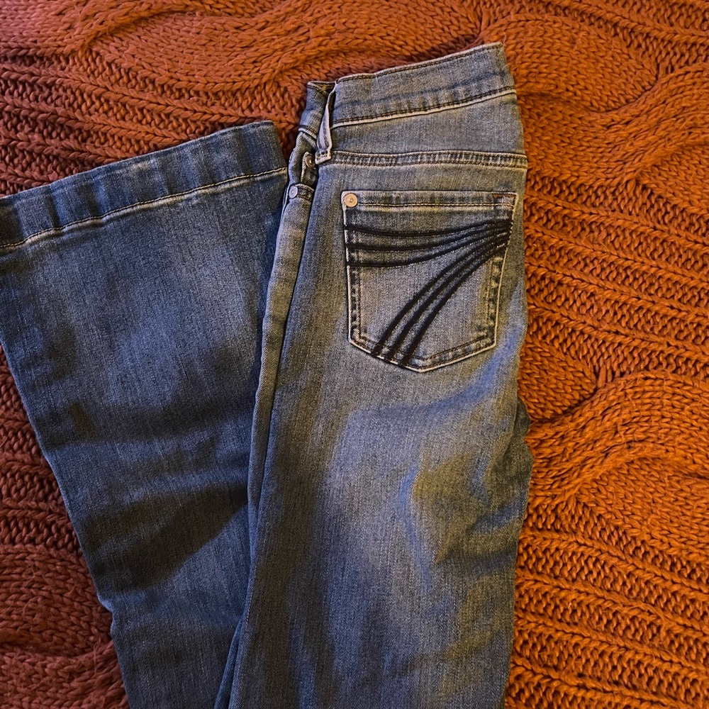 7 For All Mankind Dark Blue Boot Cut Jeans